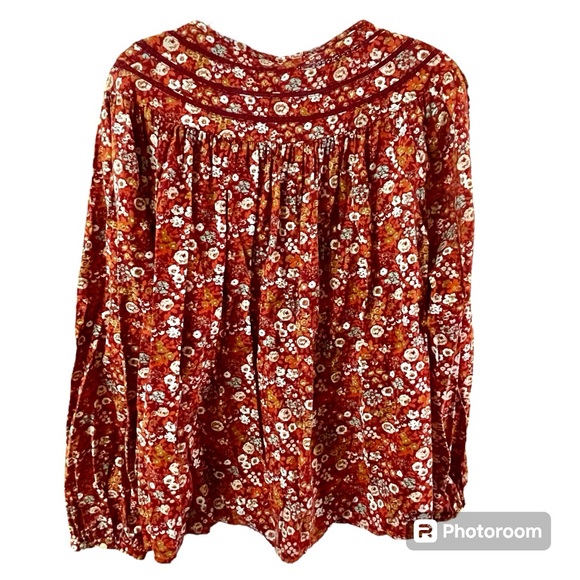 Red Autumnal Blouse - Picture 3 of 7